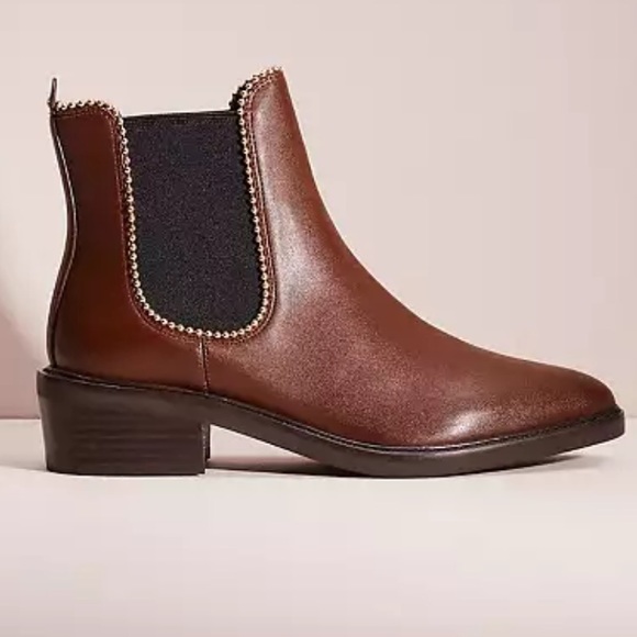 Women’s COACH Bowery Beaded Leather Booties NWOT Size 7 - Picture 1 of 7